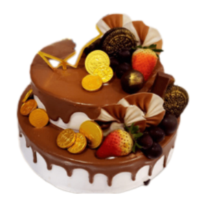2 TIER LUSCIOUS FRUIT FANTASY CAKE 双层水果蛋糕 - 8 inch