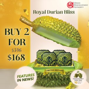 [AA] Royal Durian Bliss Charcoal Snowskin Mooncake Duo  皇家幸福榴莲冰皮月饼_新_【有限】