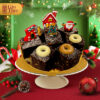 Gin Thye Christmas brownies in chocolate and red velvet flavours