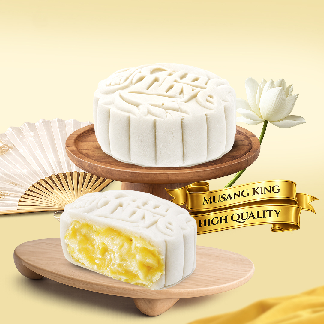 MSW Durian White Snowskin Mooncake 4 Pcs/Box MSW Durian White Snowskin Mooncake 4 Pcs/Box - Image 3